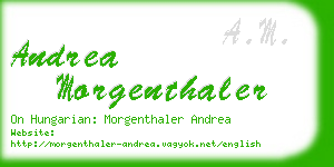 andrea morgenthaler business card